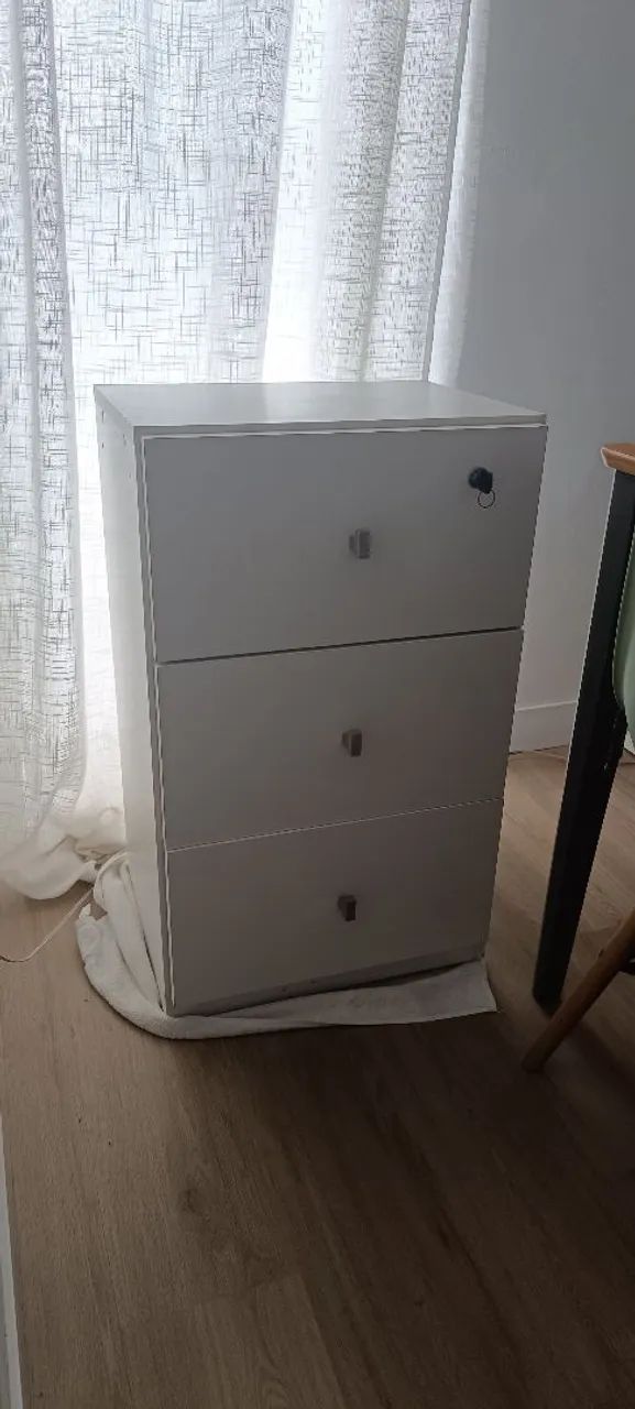 Gaveteiro 100% MDF escritório com fechadura