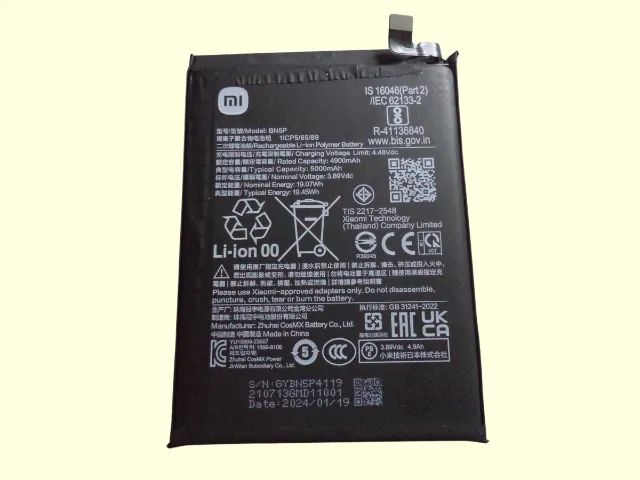 bateria original mod bn5p xiaomi redmi note 13
