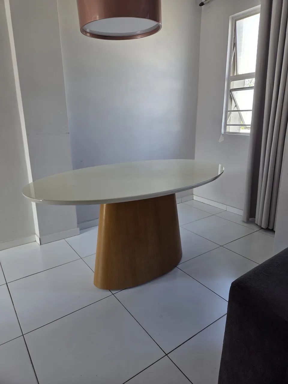Mesa de Jantar Oval 1,50 x 0,90 - Off White