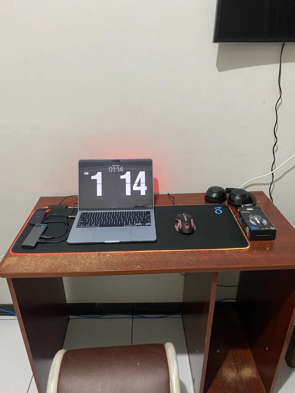 MousePad Preto com LED RGB - Foto 2