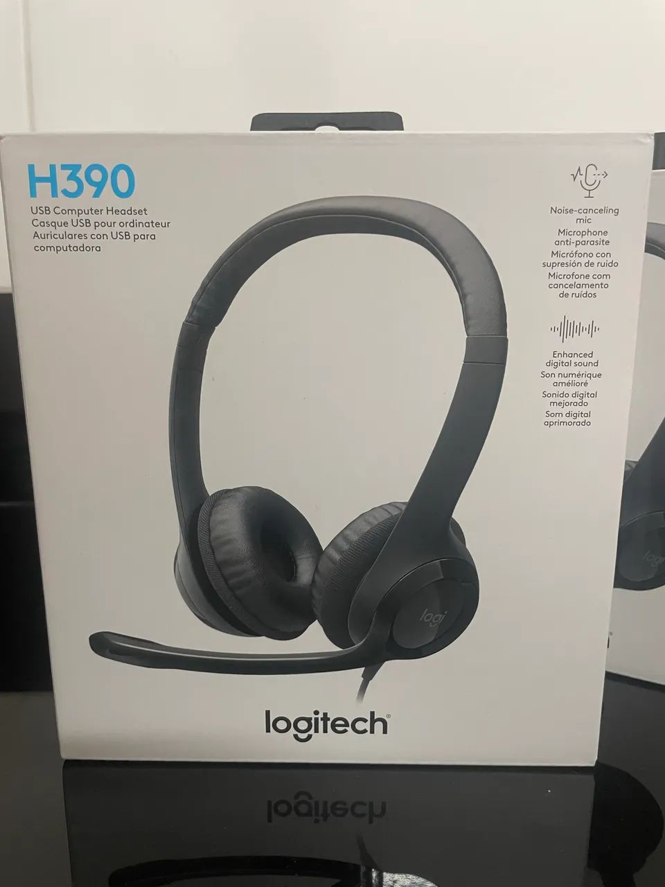Headset com fio USB Logitech H390 Preto Logitech