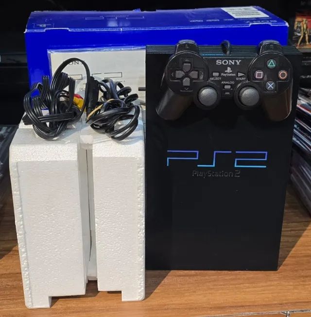 Console PS2 Fat SCPH 18000 Completo - Consoles de Vídeo Game