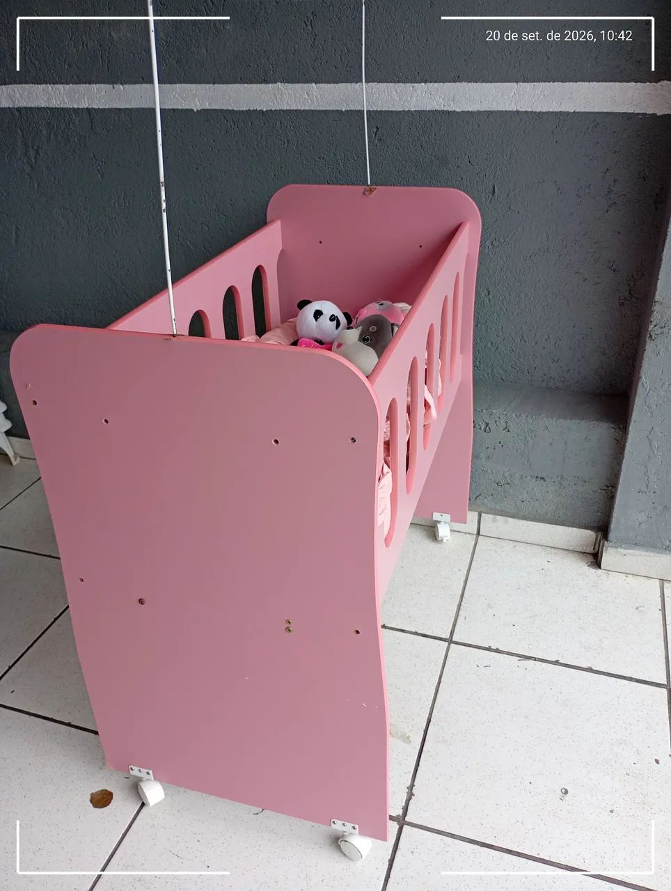 Mini berço com ninhoe 3 ursinhos