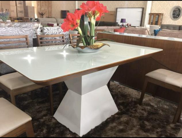 Mesa white Hause retangular nova completa pronta entrega - Foto 3