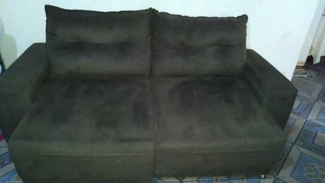Sofá retratil 3 lugares Suede Phormatta - Foto 3