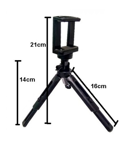 Tripé de Mesa para Celular tamanho Ajustável Vertical e Horizontal