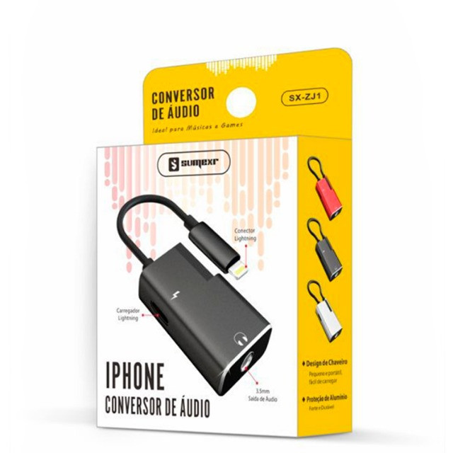 Adaptador iPhone Dual Lightning Carrega E Fone Duplo Metal - Foto 4