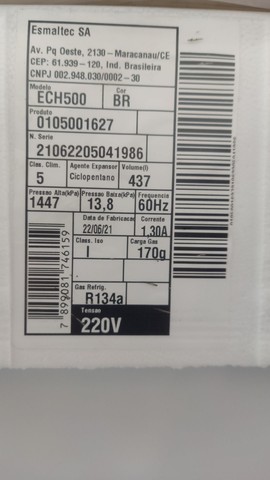 Freezer Horizontal 02 Tampas Esmaltec ECH500 Produtos Novos R