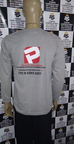 camisa manga longa com seu logo - Foto 5