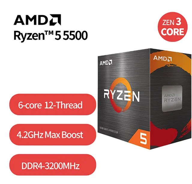 AMD CPU Ryzen 5 5500 | monsterdog.com.br