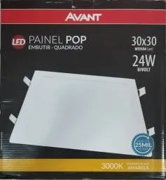 Plafon Luminaria Embutir Teto Painel Led 24 Novo de mostruario