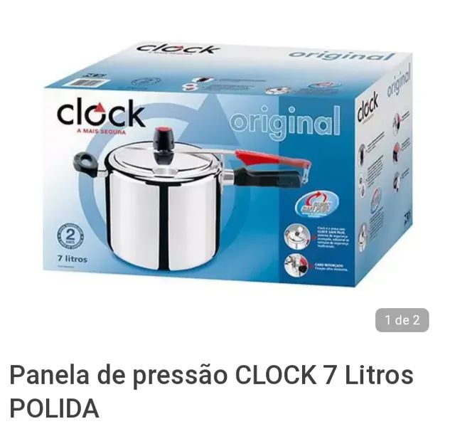 Panela Pressão Clock 4,5 Litros Original Polida