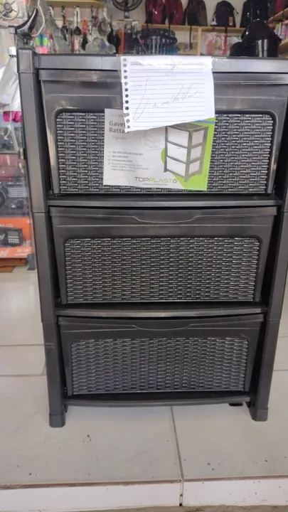 Gaveteiro de Plástico 3 Gavetas - Organização para sua Cozinha