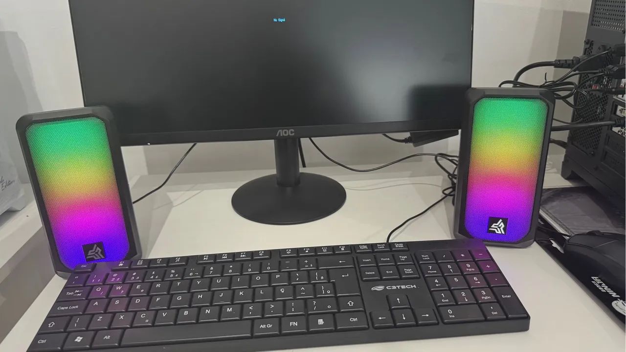 Caixas de Som RGB para PC - Novas