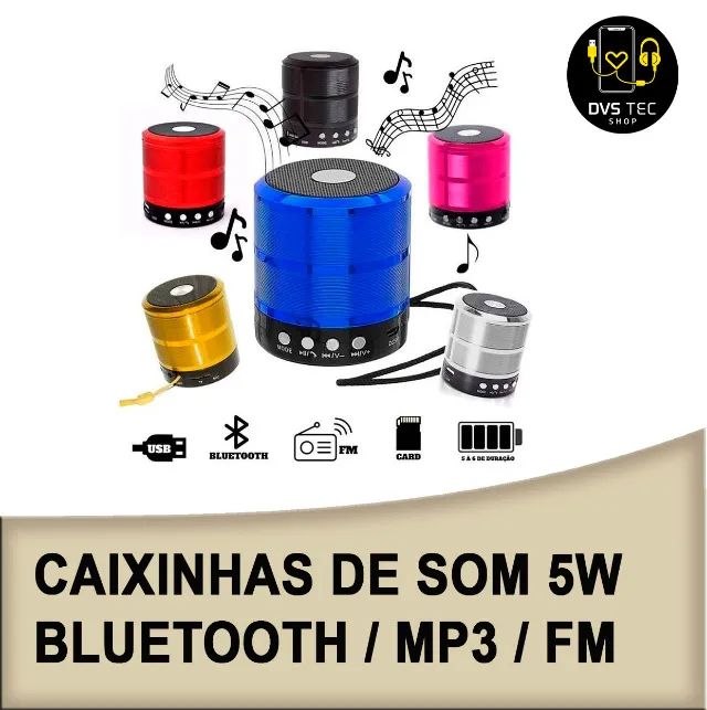 Caixinha de som 5W- GRÁTIS: UM CARREGADOR para o dispositivo