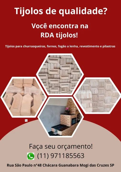 Tijolos avista de qualidade, direto da fábrica.