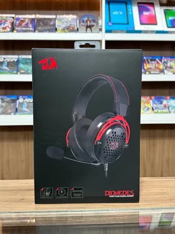 Headset Gamer Diomedes Preto Redragon H388 Novo Lacrado Loja Fisica