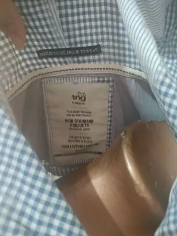 Camisa xadrez com capuz TNG Tm P - Foto 3