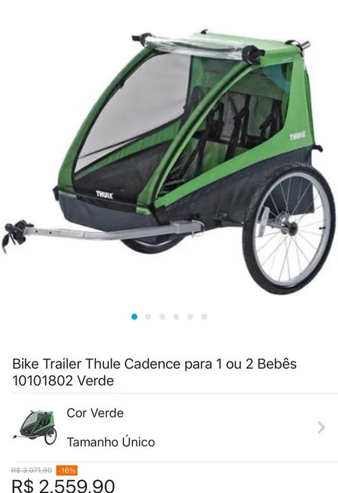 Thule trailer para 1 ou 2 crianças  - Foto 4