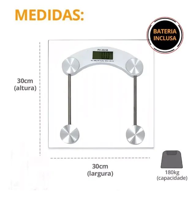 Balança Digital Corporal Peso até 180 kg  - Foto 3