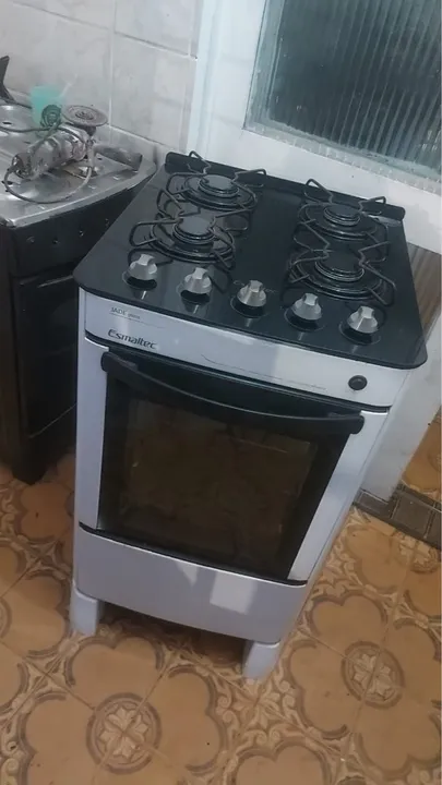 Fogão mesa de vidro 4 bocas branco esmaltec ultra potente