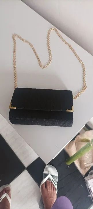 Bolsa de mão preta - Foto 4