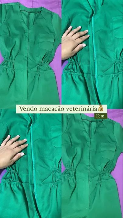 Macacão Veterinária - Verde - Novo
