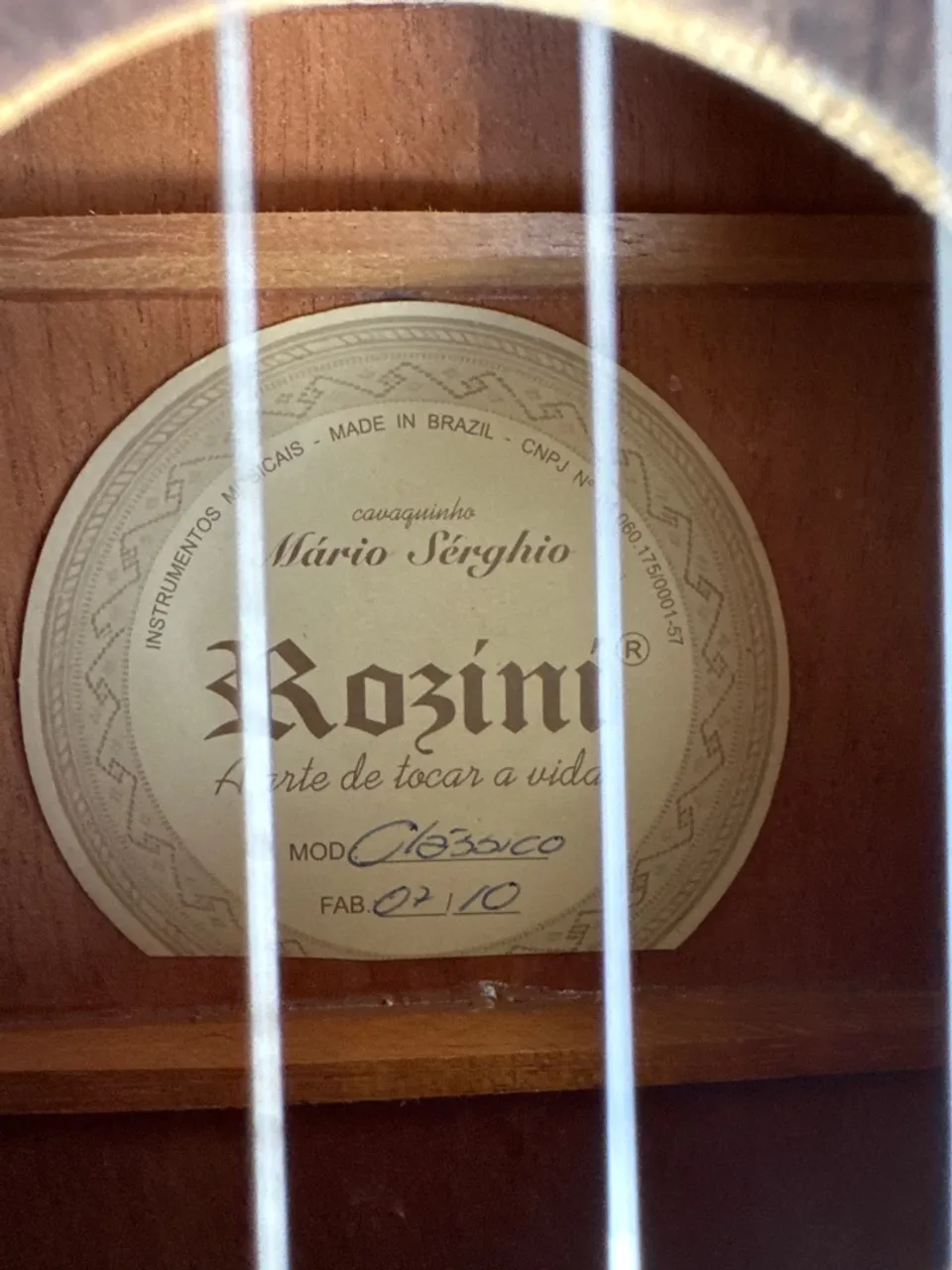 Cavaquinho edição limitada raro Rozini Assinado Mário Sérgio