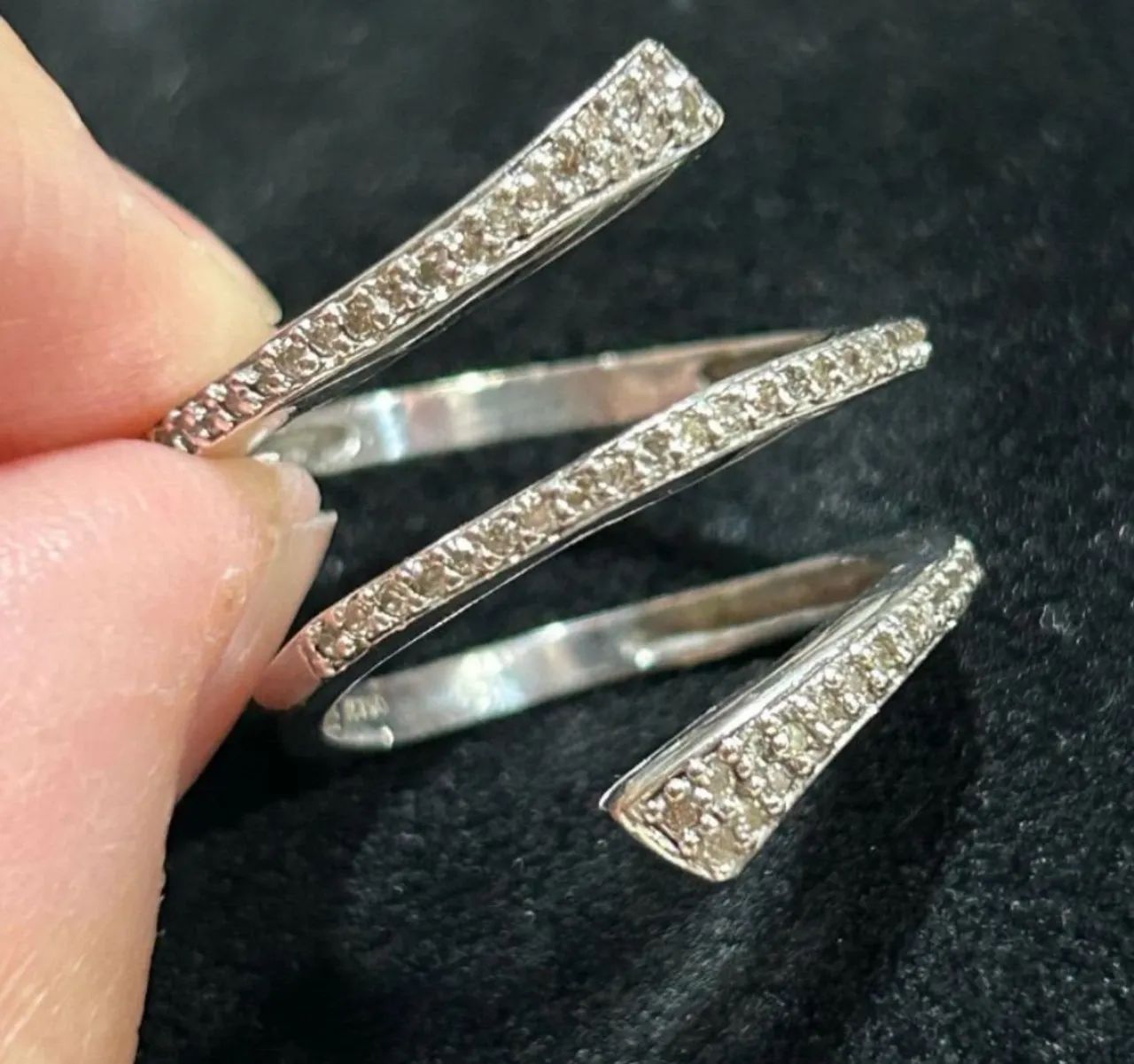 Anel ouro 18 k Serpente de Brilhantes - Foto 5