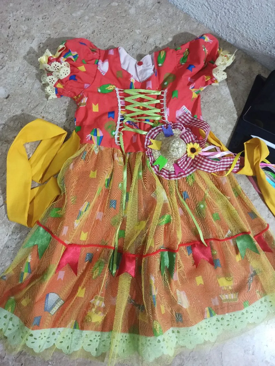 Vestido Junino Infantil - Arraiá da Alegria!