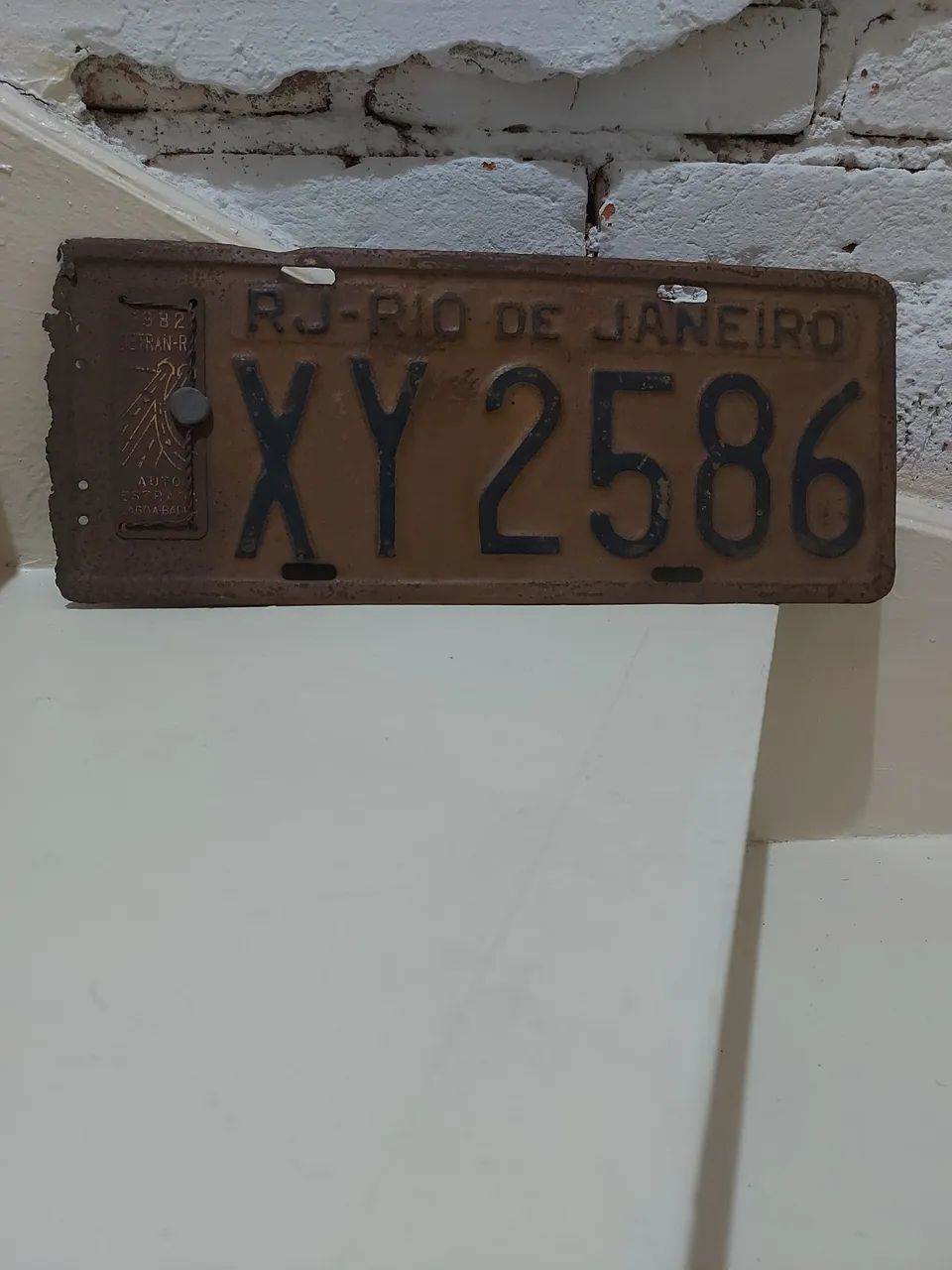 Placa Antiga Amarelas de Carro - Foto 3
