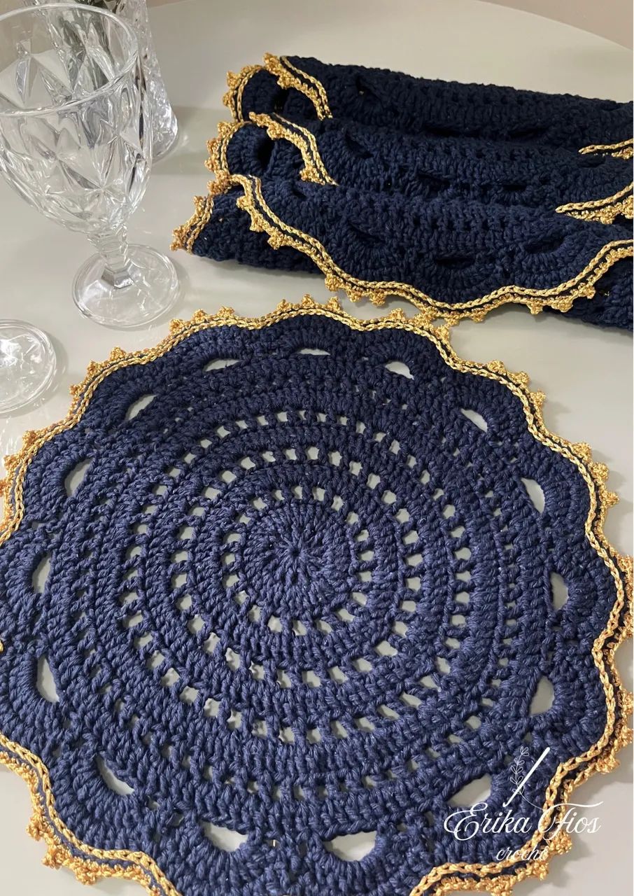 Jogo americano em crochê  - Foto 5