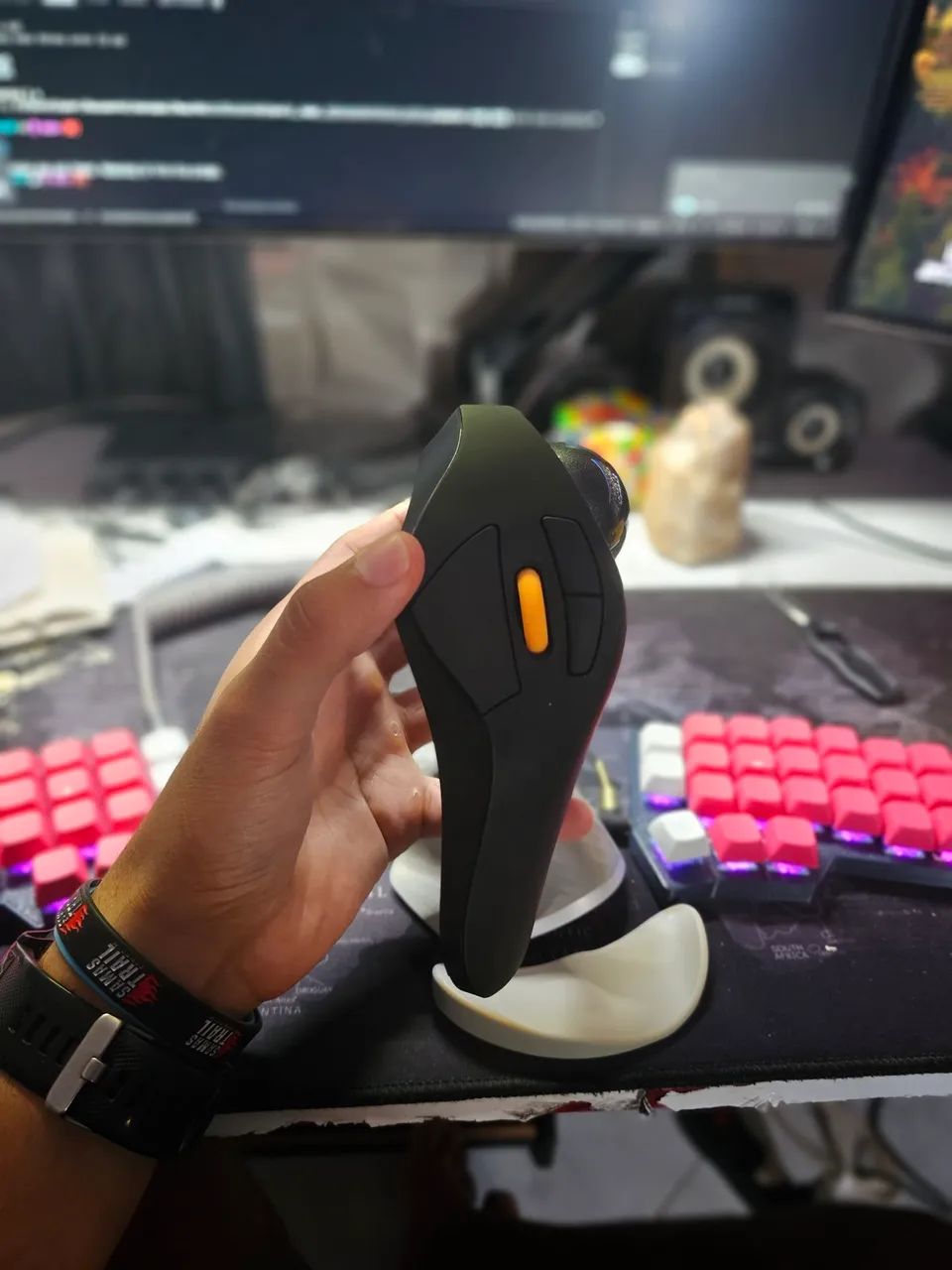 Mouse Trackball EMO3 ProtoArc - 2.4G+Bluetooth+Bluetooth RGB - Novo - Foto 3