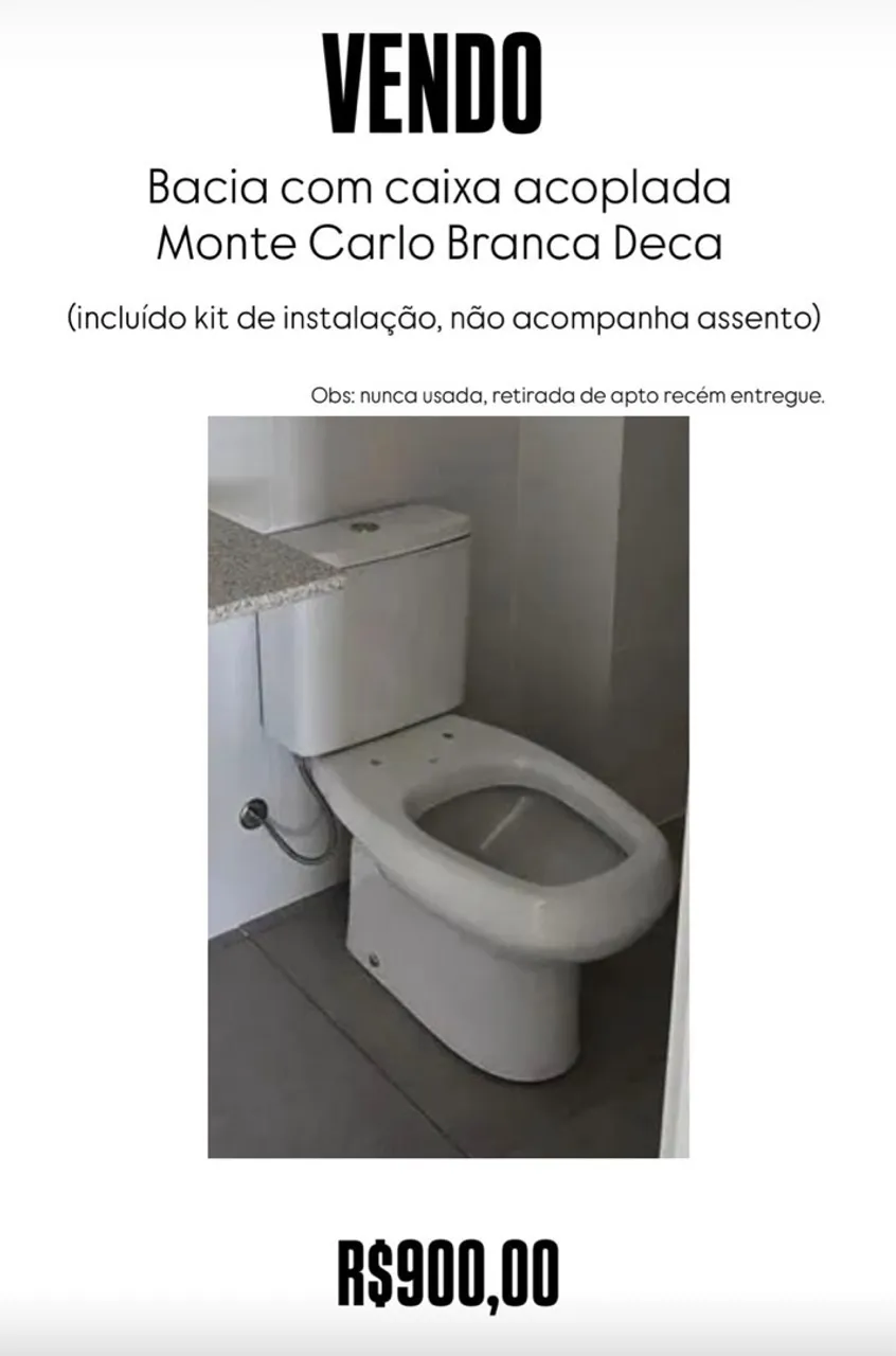 Vaso Sanitário Monte Carlo Branca Deca