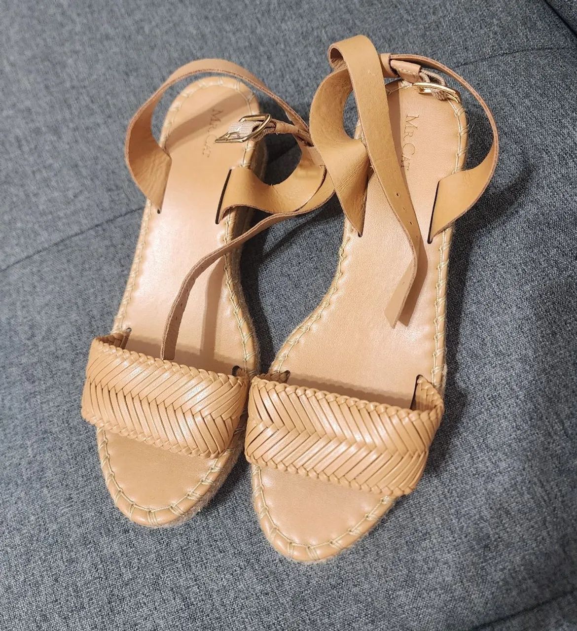 sandalias anabela baixa