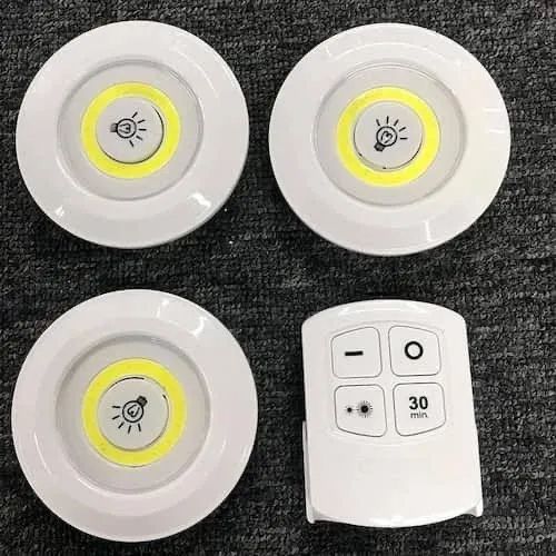 Kit de 3 Spots de LED com Controle Remoto