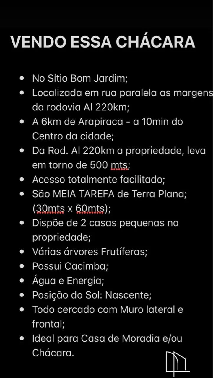 VENDO essa CHÁCARA em Arapiraca-AL.