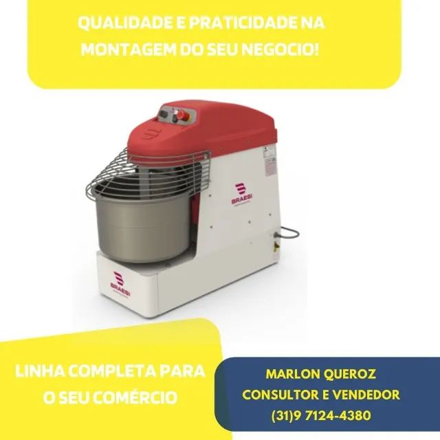 Amassadeira Espiral 10 KG Braesi 220v