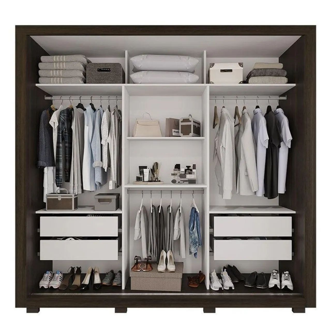 Guarda-Roupa Moderno com Espelho portas de correr!! 716sr8 - Foto 4