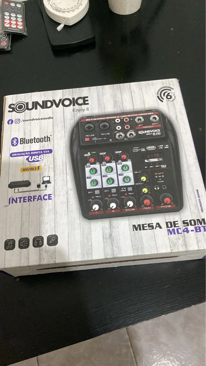 Mesa de Som SoundVoice MC4-BT