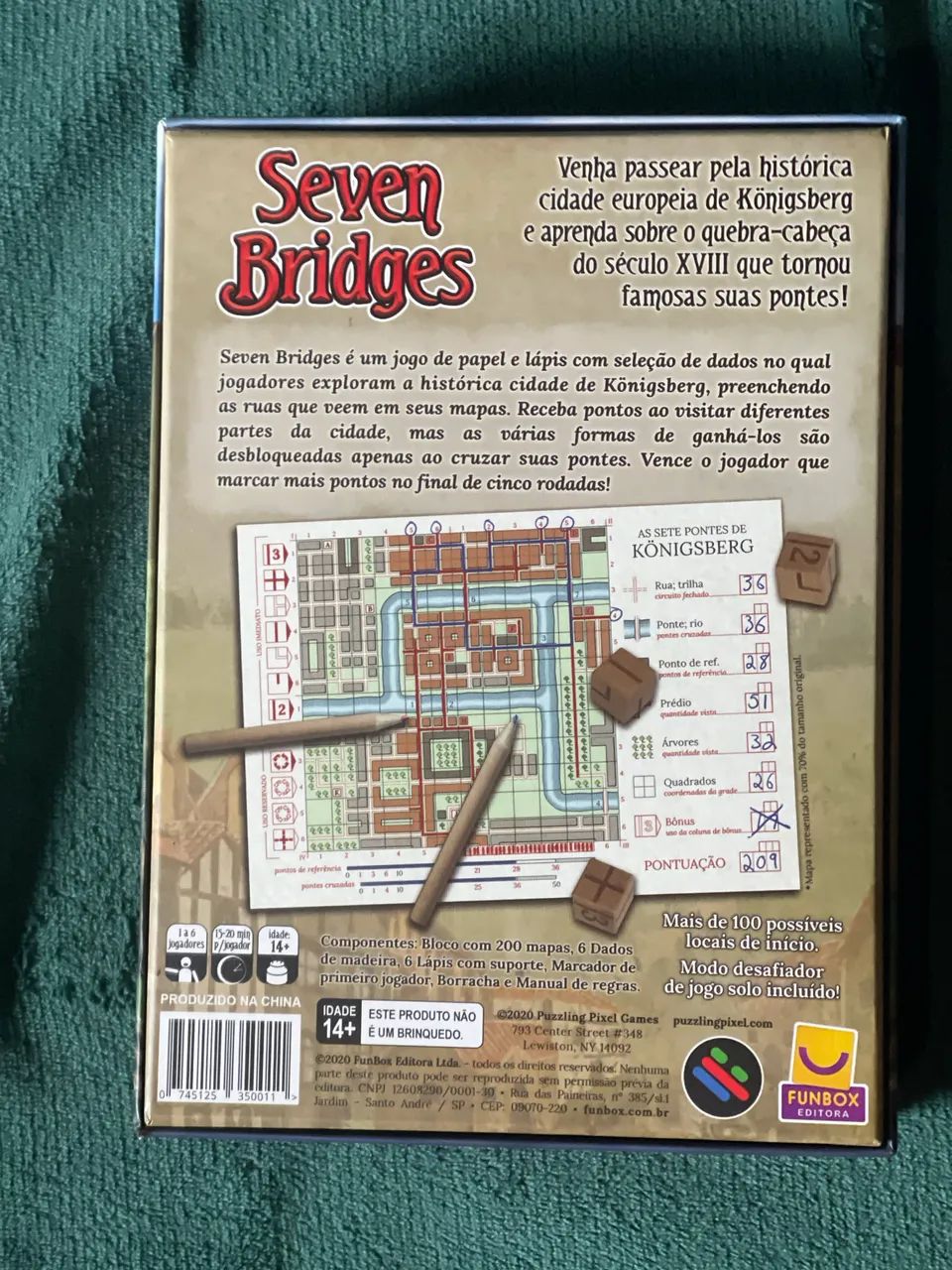 Jogo de Tabuleiro Seven Bridges - Foto 2