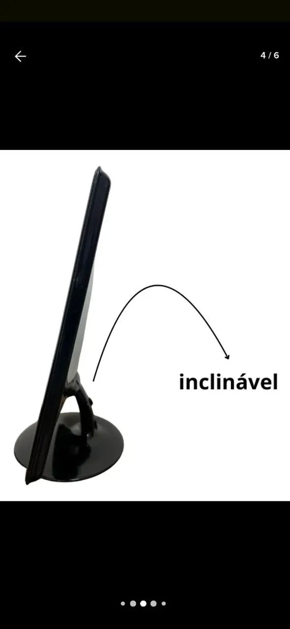 Monitor Lg 20 Polegadas Led Hd+ Widescreen Black Piano E2050 Preto - Foto 4