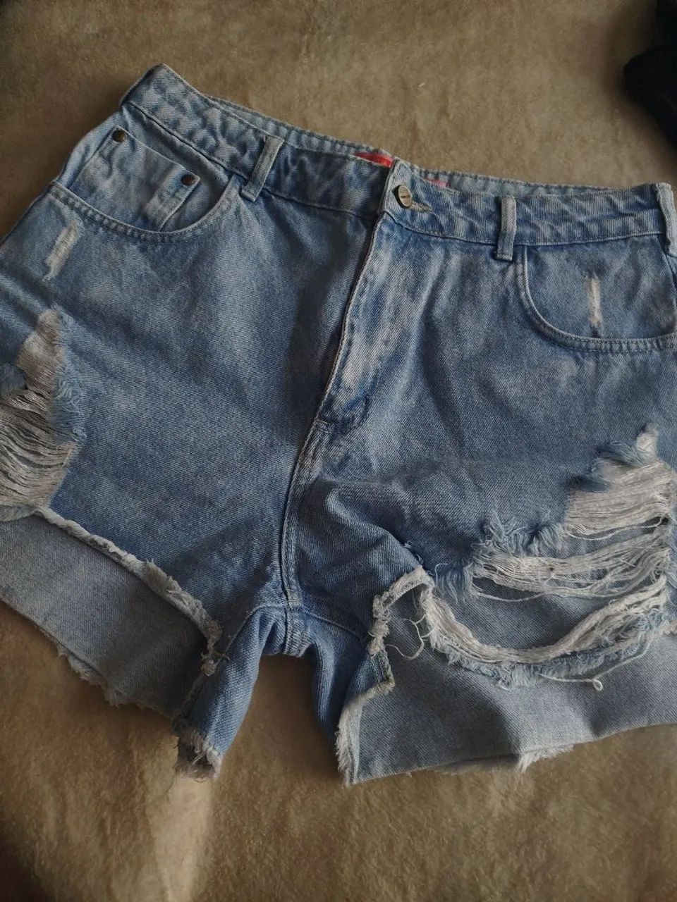 Short jeans cintura alta 