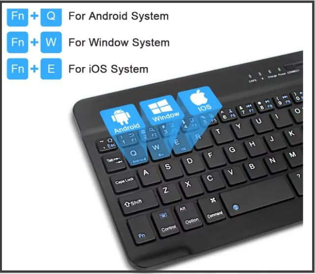 Novo - Mini Teclado ultra fino Recarregável e Mouse-Bluetooth-Cor Preto-padrão americano - Foto 4