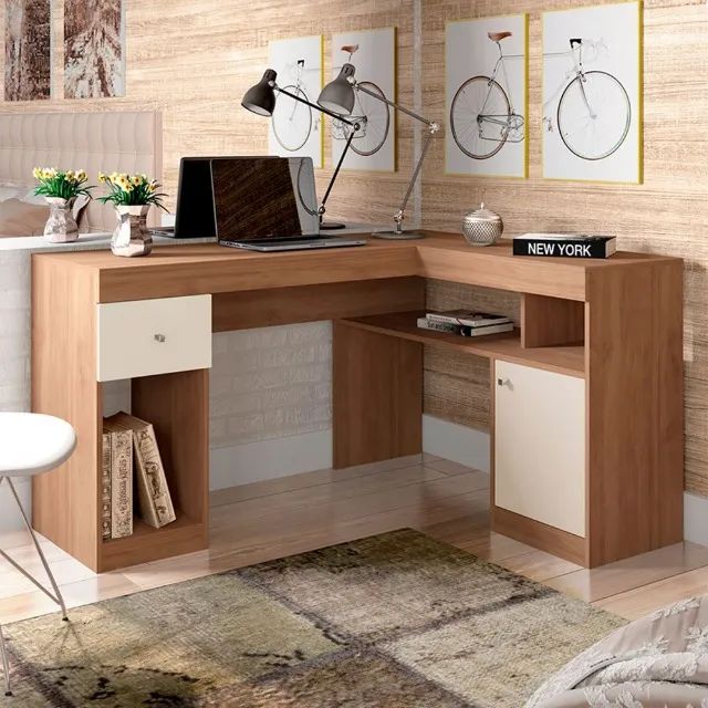 Mesa de Canto para Escritório LT - 12 Meses de Garantia