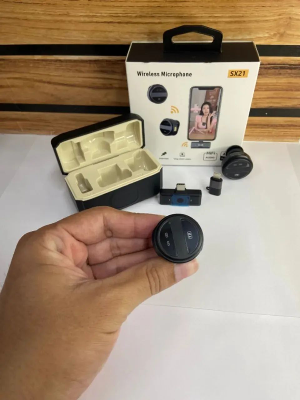 Microfone de Lapela sem Fio Magnético IOS - SX21 an7
