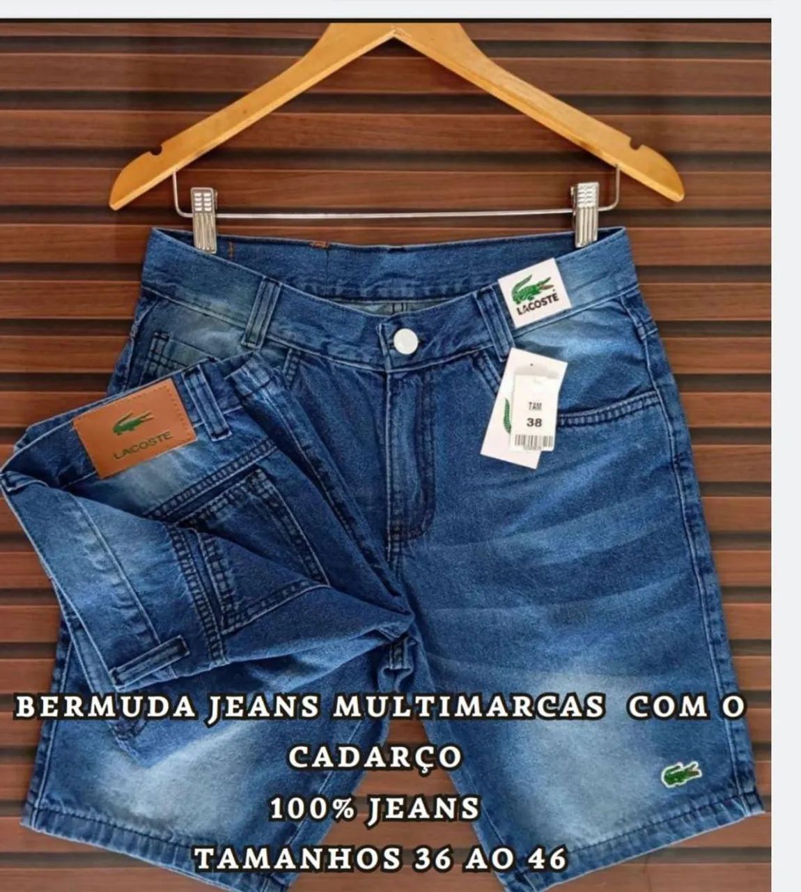 Bermuda jeans com cordão e sem cordão Premium 