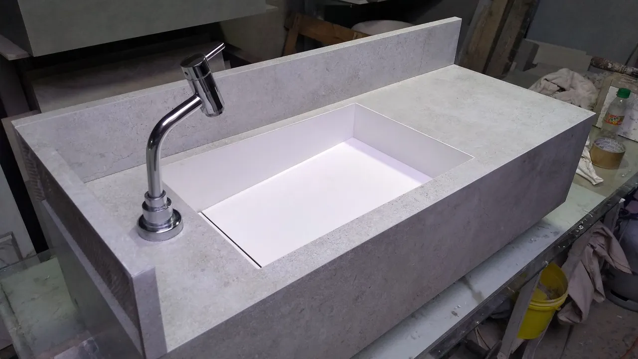 Bancada em porcelanato
