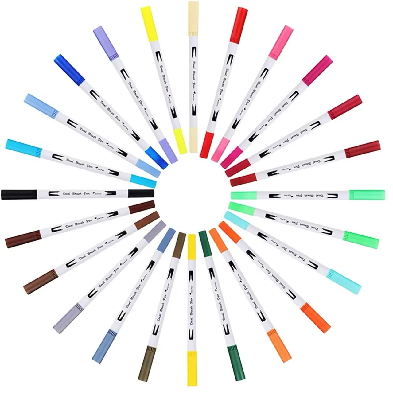 Conjunto de Canetas Dual Tip Brush - 24 Cores Vibrantes! - Foto 4