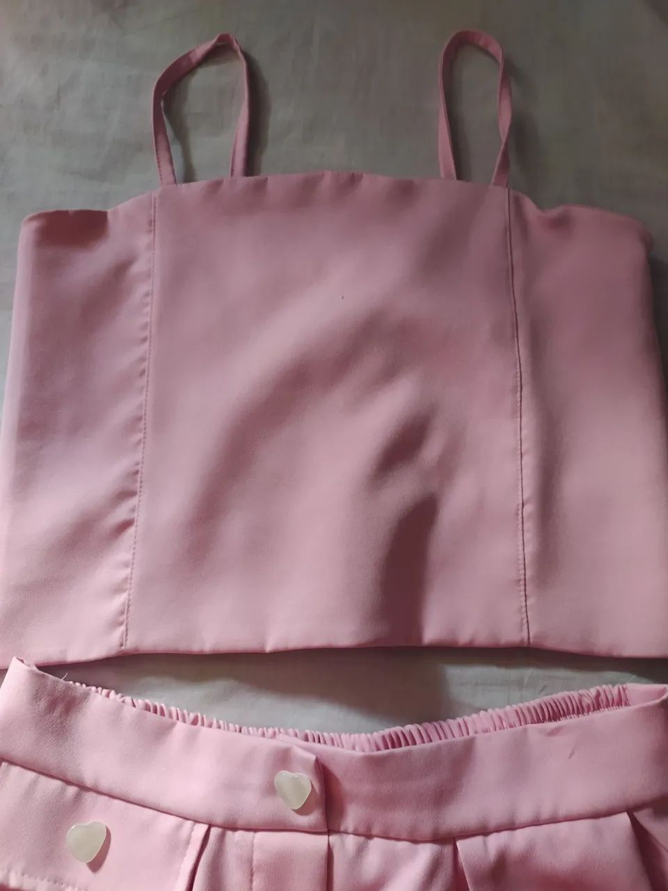 Conjunto Infantil Rosa - Shorts e Top - Foto 3